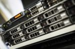 Storage Servers In Data Room Domestic Room Stock Photo