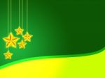 Golden Star With Green Stock Photo