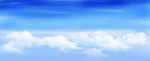 Clouds In A Blue Sky Panorama View Stock Photo