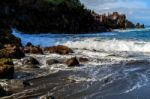 Rocky Coastline Playa De Arenas Tenerife Stock Photo