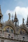 Partial View Of Saint Marks Basilica Venice Stock Photo