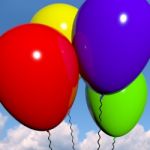 Colorful Balloons In Sky Stock Photo