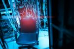 Chair In The Server Room  Stock Photo