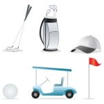 Golf Elements Stock Photo