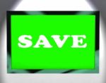 Save Screen Shows Promotion Sale Discount Or Clearance Stock Photo