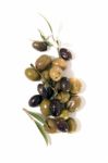 Green And Black Olives Stock Photo