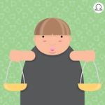 Cute Big Fat Libra Zodiac Cartoon Stock Photo