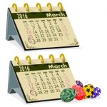 March 2016 Calendar Stock Photo