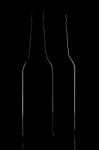 Contour Of Dark Beer Bottle Stock Photo