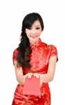 Pretty Women With Cheongsam Stock Photo