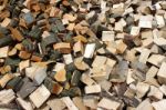 Pile Of Chopped Fire Wood Stock Photo