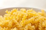 Raw Yellow Macaroni Stock Photo