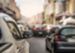 Blurred Vehicles On The Road In The Old Town, Phuket, Thailand Stock Photo