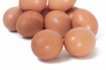 Pile Of Chicken Eggs Stock Photo