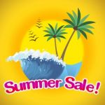 Summer Sale Represents Summertime Discounts And Promo Stock Photo