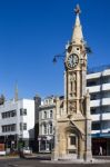 View Of The Clock Tower In Torquay Stock Photo