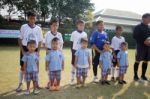 Bangkok, Thailand - Nov 2016: In The Nov 23, 2016. Youth Soccer Match, In Pieamsuwan Elementary School Stock Photo