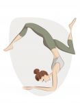 Girl Practicing Yoga Exercise.  Illustration Of A Woman Stock Photo