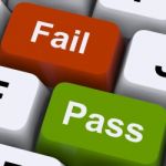 Pass Or Fail Keys Stock Photo