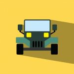 Pickup Flat Icon   Illustration  Stock Photo