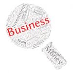 Business & Finance Related Word Cloud Background Stock Photo