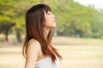 Girl Doing Yoga Stock Photo