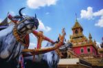 Temple In Thailand With Blue Sky Stock Photo