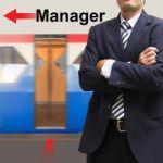 Manager On The Sky Train Station Stock Photo