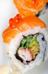 Fresh Sushi Choice Combination Assortment Selection Stock Photo