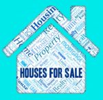 Houses For Sale Means Residential Homes And Property Stock Photo