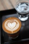 Coffee With Water Glass Stock Photo