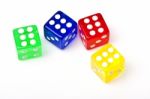 Colorful Dices Stock Photo