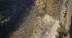 Dennes Point Beach From Above, Located On Bruny Island In Tasmania Stock Photo