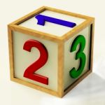 Kids Number Block Stock Photo