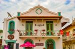 Renovated Old Colonial House In Casco Viejo In Panama City Stock Photo