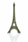 Small Eiffel Tower Isolated Stock Photo