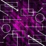 Mauve Shapes Background Means Rectangles Oblongs And Arrows
 Stock Photo