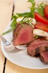 Beef Filet Mignon Grilled With Vegetables Stock Photo