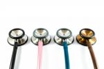 Colorful Stethoscopes Stock Photo