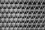 Abstract Engine Cooling Motor With Steel Wire Net On Black And W Stock Photo