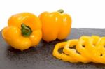 Yellow  Bell Peppers Stock Photo