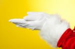 Close Up Of Open Palms Of Santa Claus Stock Photo