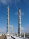 New Lift Bridge Jacques Chaban-delmas Spanning The River Garonne Stock Photo