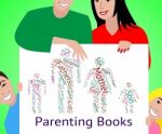 Parenting Books Means Mother And Baby And Studying Stock Photo