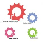 Gear Hand Icon Design .good Industrial Sign Stock Photo