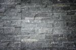 Black Brick Wall Stock Photo