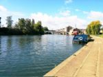 A Summers Day At The River Embankment Stock Photo