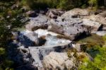 Mcdonald Creek In Glacier National Park Stock Photo