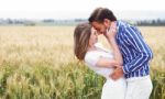 Couple Getting Close In Romance Stock Photo