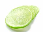 Green Lemon Slices Stock Photo